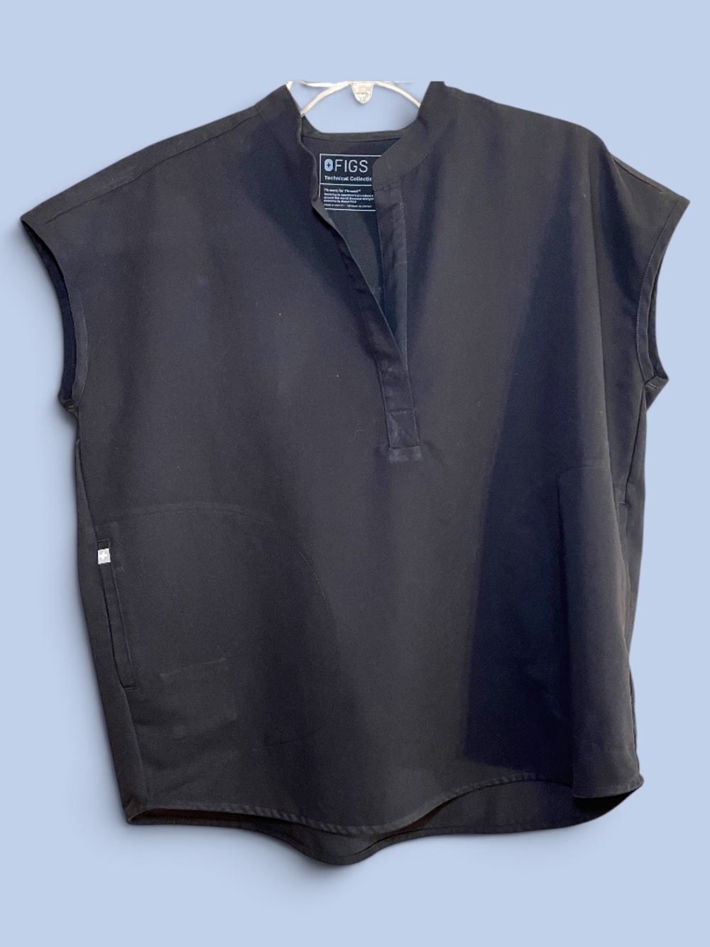 Figs Black Rafaela Oversized Scrub Top Size Medium